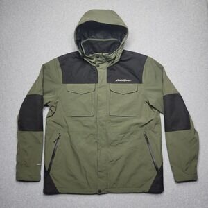 Eddie Bauer Jacket Mens L Green Chopper 2.0 Ripstop Hiking Weatheredge Active